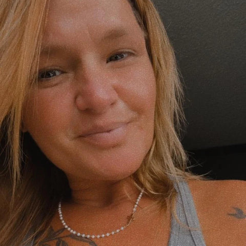 Customer wearing Cecilia & Grace jewelry