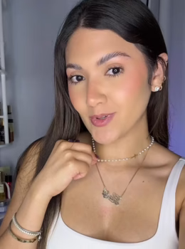 Customer wearing Cecilia & Grace jewelry