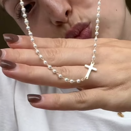 Customer wearing Cecilia & Grace jewelry